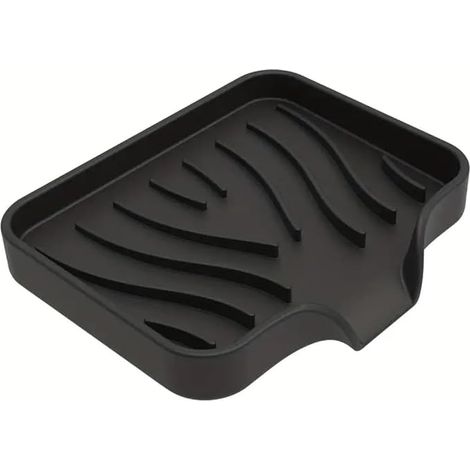 Hochwertige Seifenschale aus Silikon – rutschfest und mit Wasserablauf (Schwarz) (1/5)