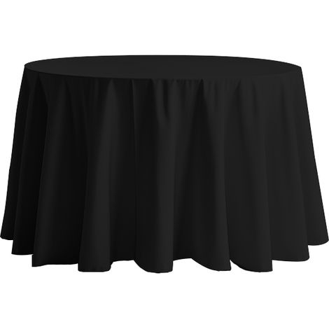 Tovaglia NERA ROTONDA per catering, tavolo da banchetto, matrimonio, 260 cm