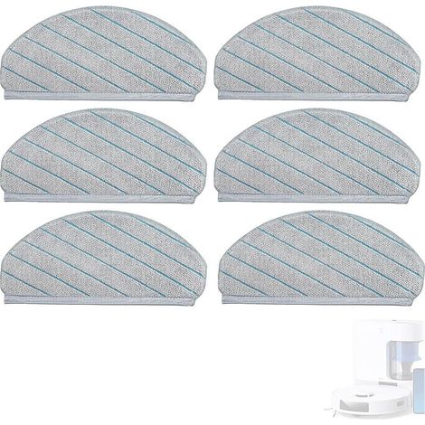 Chiffons de nettoyage d'accessoires pour Ecovacs Deebot N20, N20 Pro, N20 Plus, N20 Pro Plus, X1, X1 Plus, T10, T10 Plus, pièces de rechange pour chiffon d'essuyage en microfibre,6 pièces (1/4)