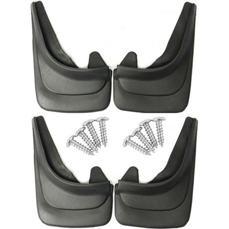 Lot de 4 bavettes garde-boue en caoutchouc pour voiture, protections anti-éclaboussures avant et arrière flexibles, avec clips de fixation, accessoires de protection extérieure pour SUV, camionnette e (1/5)