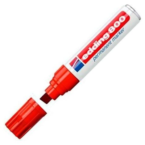 Edding 800 marcador permanente Punta de cincel Rojo 1 pieza(s)