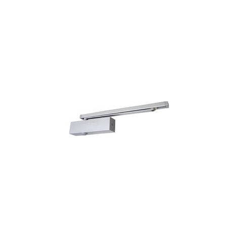 Ferme-porte en applique 3400 F3/4 bras glissière - antivandalisme - argent - GROOM