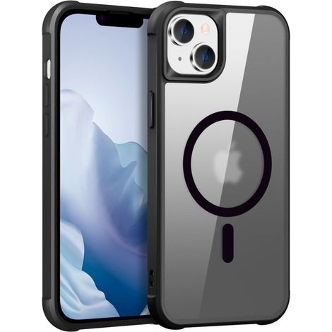 Funda magnética MagSafe para iPhone 15 Plus, color negro. (1/5)
