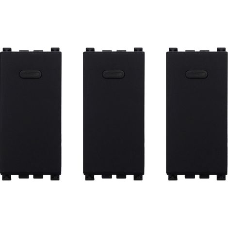 gloca Set 3 Invertitori 1P 16A Compatibili Arké (Nero)