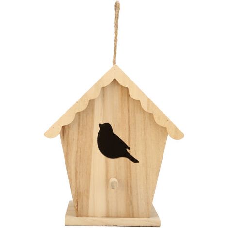 Nichoir en bois en forme d'oiseau, bote à oiseaux d'entrée, maison de nidification extérieure pour jardin et arrière-cour (1/5)