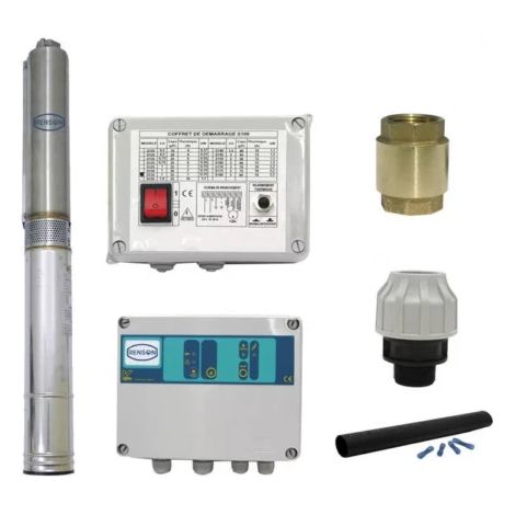 Kit pompe de forage mono 4" moteur huile RENSON (1/3)