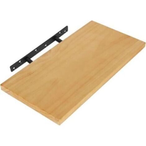 Lot de 2 Support pour Étagère Flottante Invisible Support en Métal pour Tablette Flottante en Bois Dissimulé à Fixation Murale, Finition Noire Mate en Acier Inoxydable, 2 Pcs (1/3)