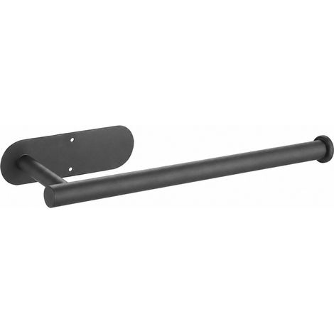 Porte-essuie-tout en acier inoxydable, fixation sans perçage, pour cuisine et salle de bain, gris (1/5)
