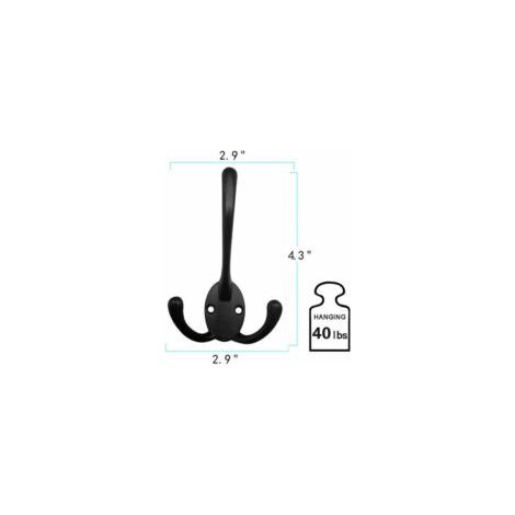Set di 5 appendiabiti da parete, appendiabiti retrò con doppio gancio per bagno e cucina - Crezuo