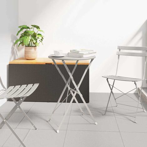 Bistrotisch Beige Ø 50 x 71 cm Pulverbeschichteter Stahl