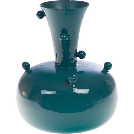 Amadeus - Vase Mia émeraude 28 cm en métal