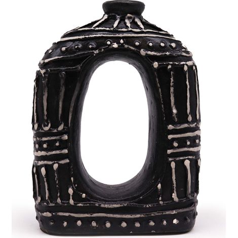 Vase Ovale en Forme de Donut - Chocolat 23cm- Vendu par 1 (1/4)