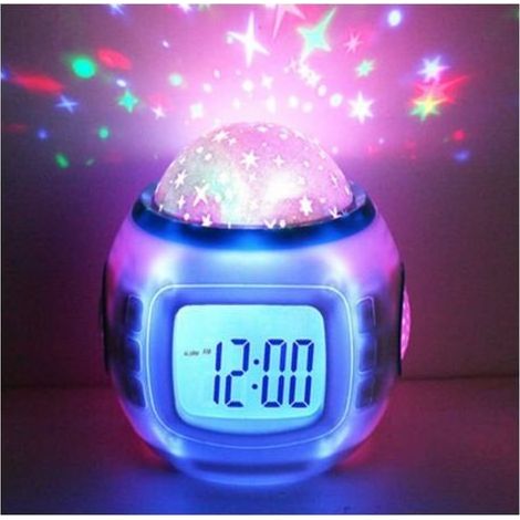TAISHENGDA Kinderwecker für Jungen und Mädchen mit Musik, LED-Sternenprojektor und Nachtlicht – Weihnachts- und Geburtstagsgeschenk für Kinder von 3 bis 10 Jahren (1/5)