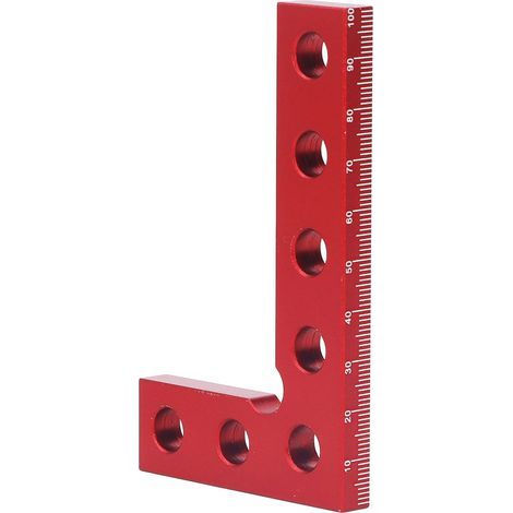 Équerre de Mesure Mini 90° avec Recherche de Centre, Outil de Marquage en Aluminium Anodisé pour Menuiserie et Atelier (1/5)
