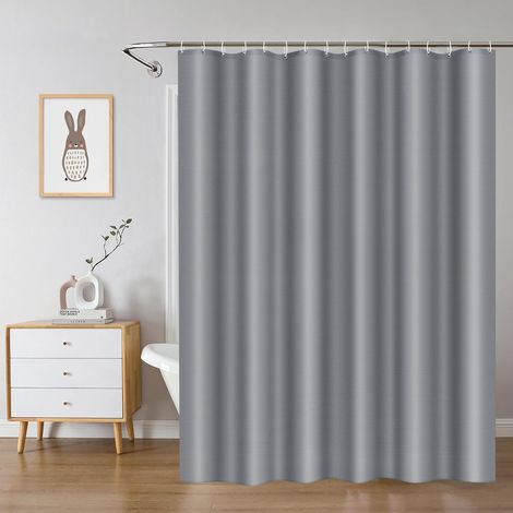 1 Rideau de douche,240x200 cm,Polyester,Imperméable,Anti-moisissure,Lavable,16 Crochets,Salle de bain