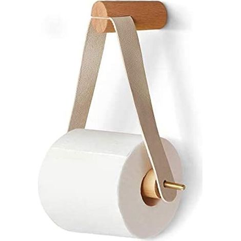 Nordischer Vintage Toilettenpapierhalter aus Holz zur Wandmontage, Toilettenpapierhalter für Badezimmer-WC-Dekor