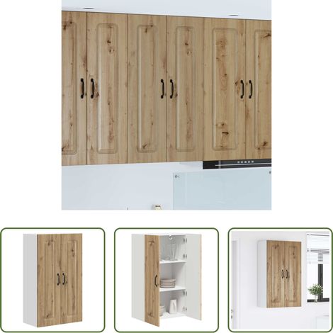 vidaXL Küchenwandschrank - Küchenschrank Kalmar Artisan-Eiche 60 x 31 x 100 cm (1/5)