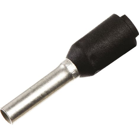 Embout à sertir Weidmuller, 1.5mm², Noir, longueur 8mm ( Prix pour Sachet de 500 )