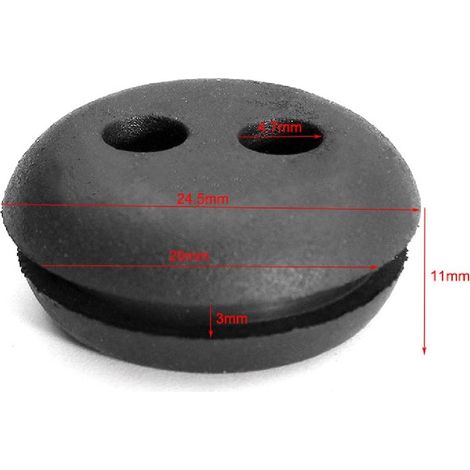 Gommino passatubo a 2 fori UNIVERSALE Ø interno 20 mm altezza 11 mm