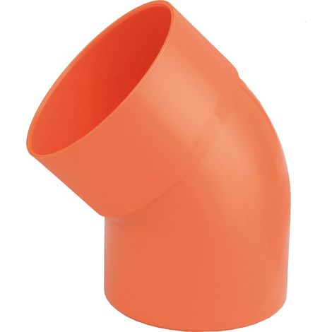 CURVA PVC 45°  DM 160 MF ARANCIO