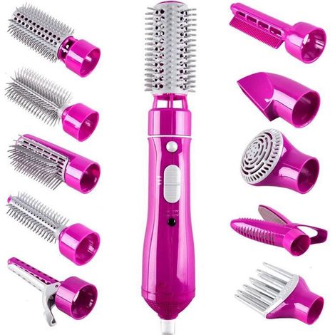 Spazzola Asciugacapelli 10 in 1 Multifunzione Accessori Intercambiabili Phon (1/5)