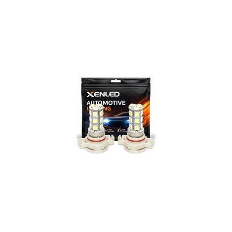 2 x Ampoules 18 LED SMD - PS19W - Blanc 12V - Lampe de feux de jour (1/4)