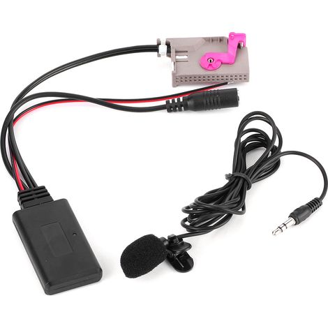 Adaptateur Bluetooth 32 broches pour autoradio, câble audio AUX avec connecteur, compatible A3 A4 A6 A8 TT, kit stéréo voiture portable, transmission sans fil. (1/5)