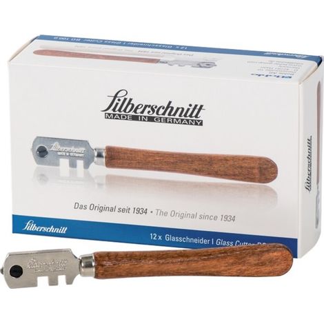BOHLE Glasschneider Edelstahl mit Holzheft