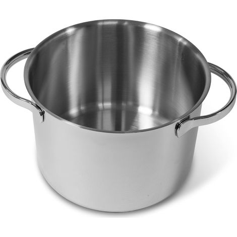Casserole avec 2 Poignées, Acier Inoxydable Résistant, Convient à Toutes les Plaques de Cuisson, Lavable au Lave-Vaisselle, 18 cm (1/5)
