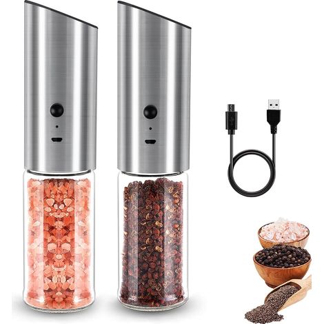 molinillos de pimienta de llenado por gravedad, acero inoxidable, capacidad de 170 ml, para cocina. (1/5)
