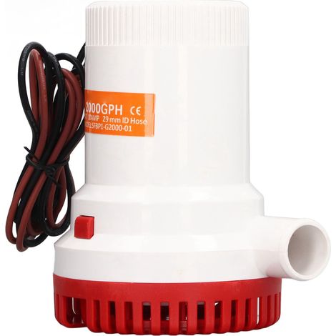 12V 2000GPH Marine-Tauchbilgepumpe, leise elektrische Bootsbilgepumpe, geräuscharm, effiziente Entwässerung, Marine-Sanitärausrüstung (1/5)