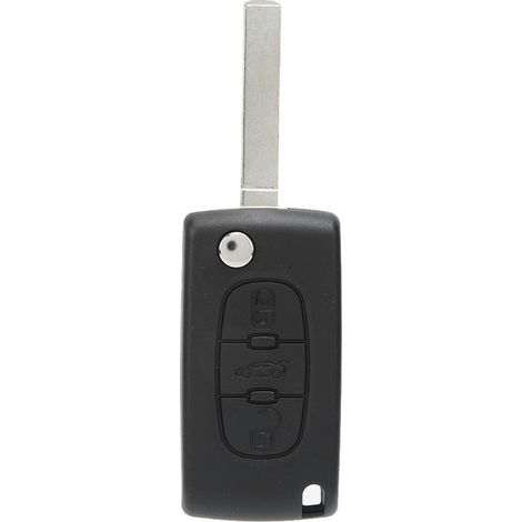 1 Étui de clé télécommande 3 boutons, base sans rainure, ABS durable, compatible Peugeot 207 307 407 308 (1/5)