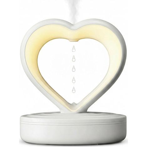 Humidificateur cœur 800ml en lévitation. Effet goutte suspendue. Anti-peau sèche. Maison, chambre bébé. (1/5)