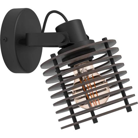 Spot Light Segovia Steel Schwarz E27 1x40W L: 13 cm H: 19,5 cm Dimmabile (1/3)