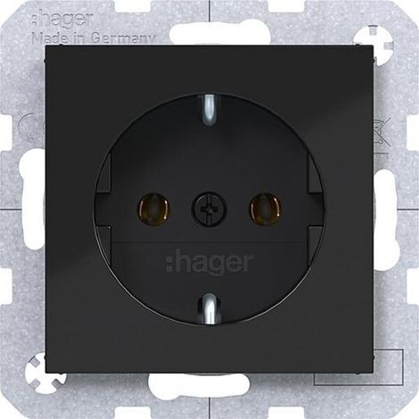 Hager SSD NACHTSCHWARZ GLÄNZEND (WAS1100BG BERKER AX/)