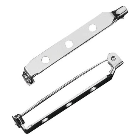 RAYHER - 4 PEZZI - BASI PER SPILLE A PONTICELLO 30MM - COLORE PLATINO