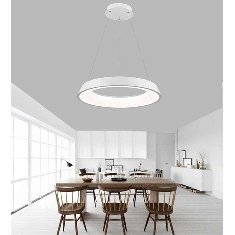 Lampadario Led A Sospensione Regolabile 43 W 3 Colori Luce Bianca Calda Naturale (1/4)