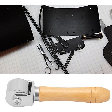 Lisseur à Cuir 35mm pour Finition des Bords, Outil de Maroquinerie Professionnel pour Travail du Cuir (Modèle Compact) (1/4)