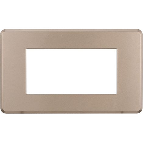 ETTROIT AN87410 4P Slim Plate Farbe Bronze, kompatibel mit Bticino Axolute Air