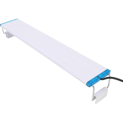 Lampe LED aquarium PVC 3 couleurs éclairage fin sur pied pour bassin poisson déco intérieur prise EU 38cm avec 2 supports (1/5)