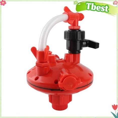 Régulateur de pression d'eau - TBEST - Tbest - Double tampon caoutchouc - Entrée/Sortie séparées - Plastique rouge (1/5)