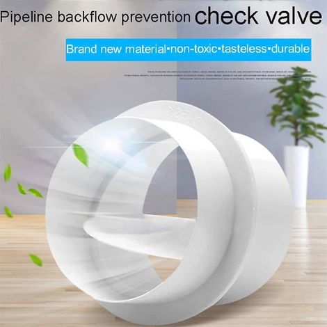 Tuyau De Conduit Clapet Anti-Retour 80mm Registre De Tirage Arrière Extracteur Ventilateur Volet Arrière - 3in (1/5)