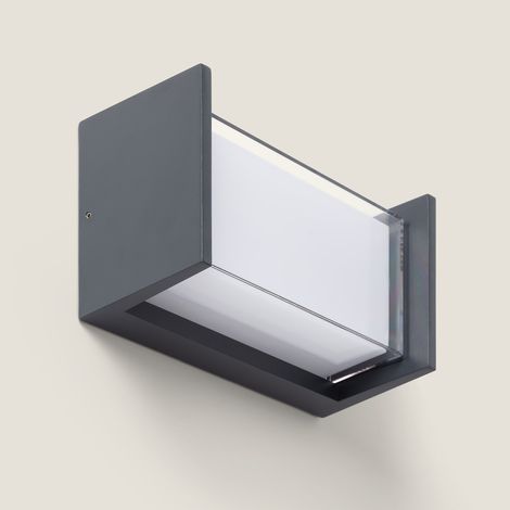 LED-Außenwandleuchte 12W Aluminium CCT wählbarer Doppeldiffusor Isolde Anthrazit (1/5)