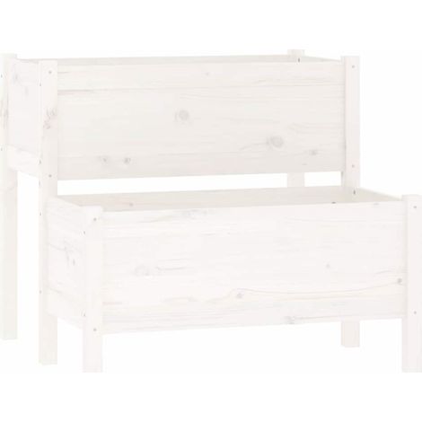 Maison Exclusive - Jardinera madera maciza de pino blanco 84,5x84 (1/5)