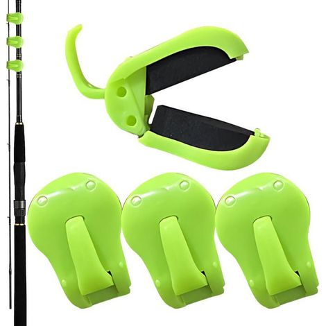 Lot de 4 supports cannes pêche élastiques – Rangement rivière, mer – Pour voyage, glace (1/5)