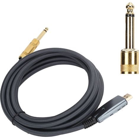 Câble de guitare USB JORINDO 3 m, adaptateur USB mâle vers jack 6,35 mm mâle pour enregistrement