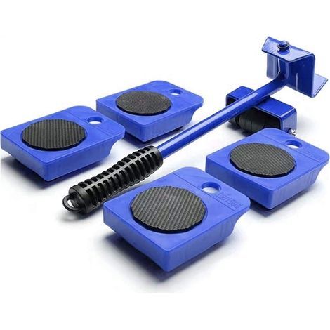 in 1 Heavy Duty Furniture Mover Tool, Lifting and Moving Furniture Lifter, for Heavy Cabinets/Refrigerators/Pianos etc. Maximum Load 150kg.(Blue) (1/5)