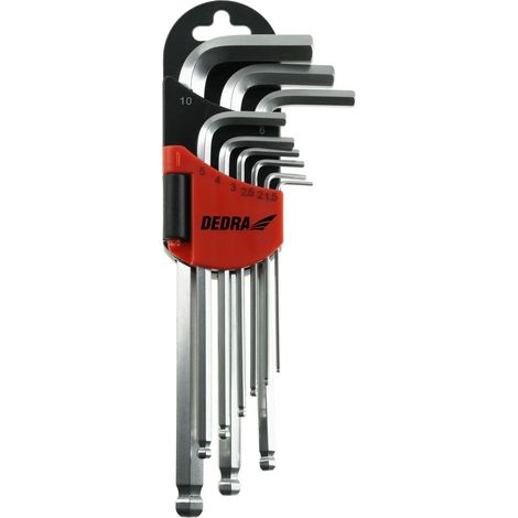 Llaves y dados dedra 06f211 acero cromo vanadio 9 piezas