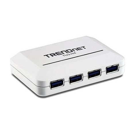 Hub USB 3.0 Trendnet TU3-H4 con 4 porte, colore bianco e grigio (1/3)