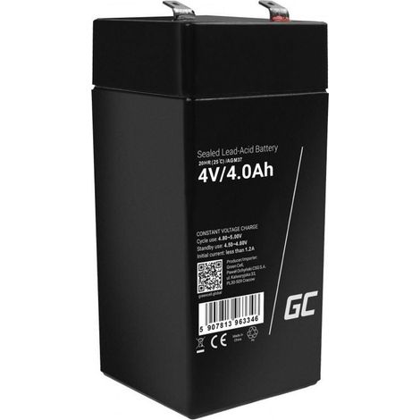 Batería Green Cell AGM VRLA 4V 4Ah para sistemas de alarma, cajas registradoras, juguetes
